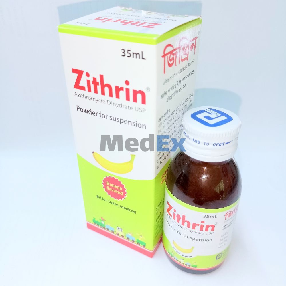 Zithrin powder for suspension